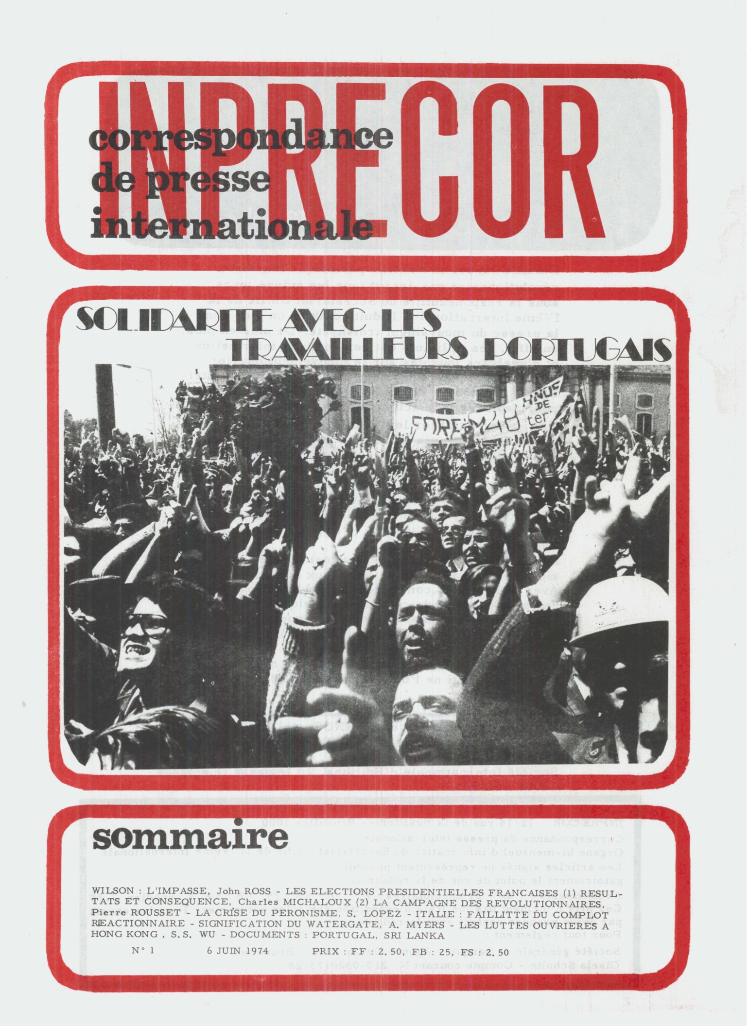 Inprecor - Correspondance de presse internationale